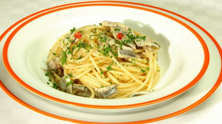 Vermicelli con le acciughe