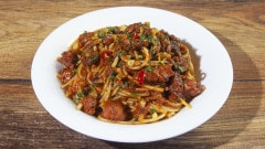 Spaghetti al sugo di polpo