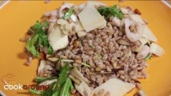 Farro, porcini e gamberetti