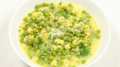 Pasta e piselli con la provola