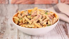 Pennette porcini e pancetta