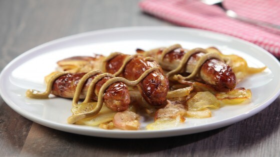 Würstel bavaresi con patate e mele