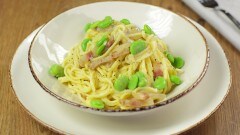 Tagliolini fave, guanciale e pecorino