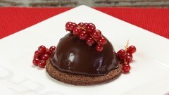 Semifreddo all'arancia glassato al cioccolato