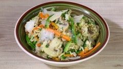 Riso integrale con verdure