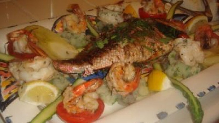 BBQ di pesce e gamberi