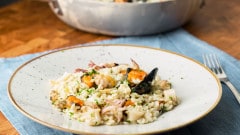 Risotto alla pescatora in bianco