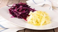 Cavolo rosso e cavolo cappuccio scottati