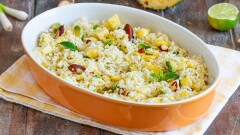 Insalata fredda di riso esotica