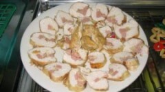 Petto di pollo farcito con salsa alla birra