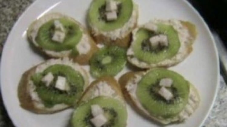Crostini alla spuma di prosciutto