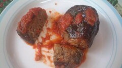 Melanzane ripiene di tritato