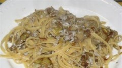 Bavette carciofi e neonata