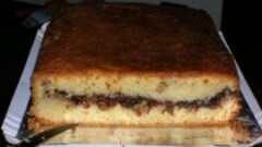 Torta alle noci con pere e nutella