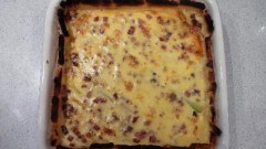 Torta di porri, speck e robiola in crosta di pan carrè