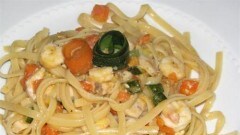 Bavette al gusto di mare e terra
