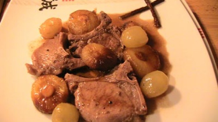 Braciolette di cinghiale all'uva