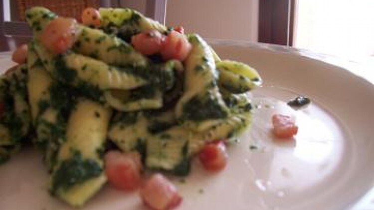 Garganelli al finto pesto di spinaci