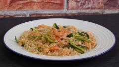 Risotto gamberetti e zucchine