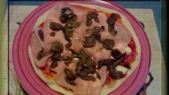 Piadipizza prosciutto e funghi tartufati