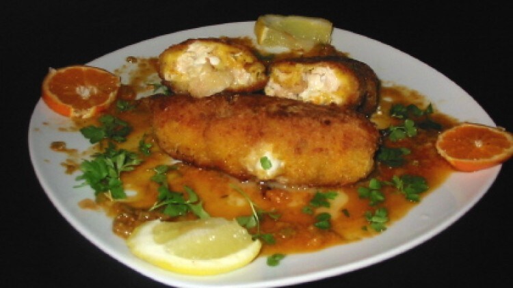 Cotolette pollo e gamberi
