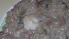 Risotto allo speck e funghi porcini mantecato al taleggio