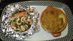 Tris di alici e flan di broccoli e cavolfiore