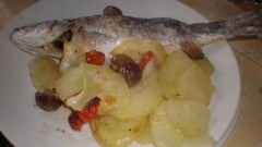 Branzini con patate al forno
