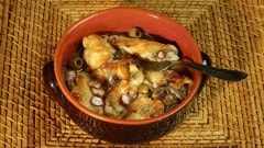 Pollo alle olive e ravanello