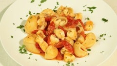 Conchiglioni al ragù di rana pescatrice