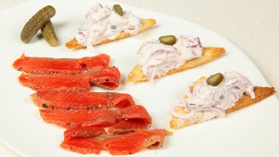 Carpaccio di salmone sotto sale e vodka
