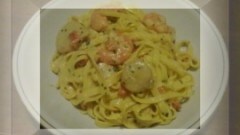 Tagliolini con gamberi e cappesante