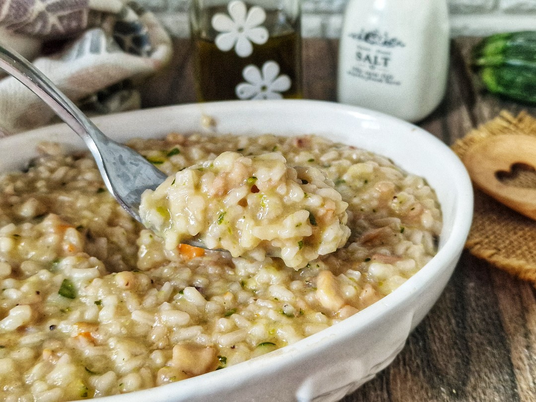 Risotto zucchine e frutti di mare
