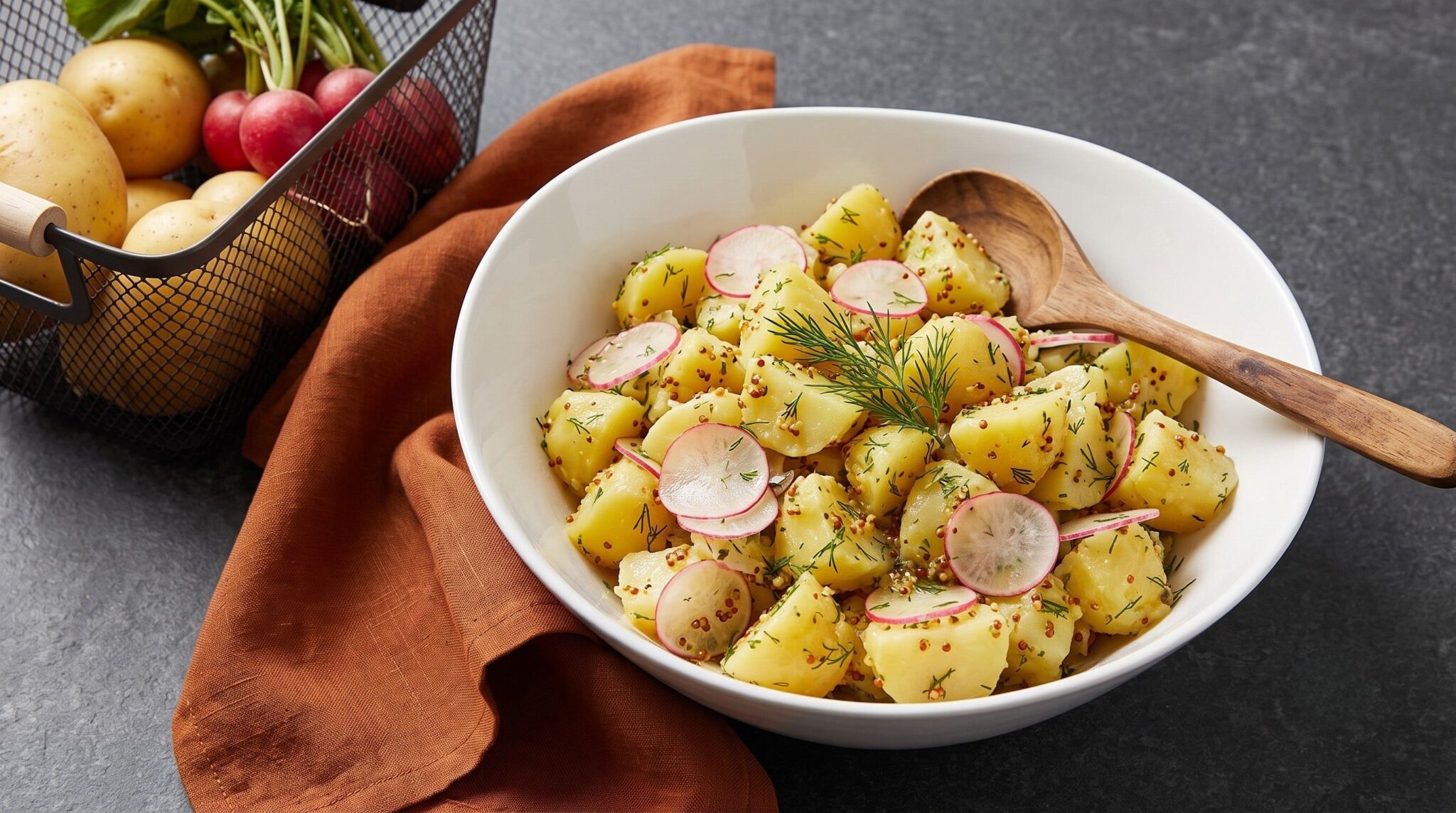 Insalata di patate tiepida con ravanelli 