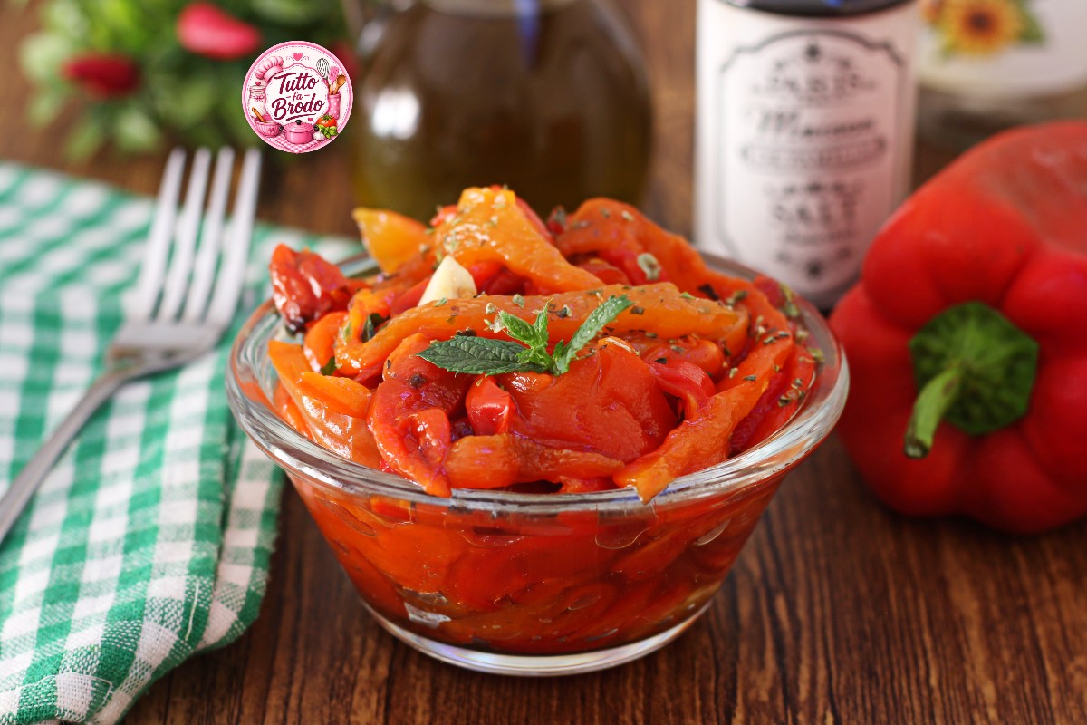 Peperoni in Agrodolce alla Menta Cotti in Friggitrice ad Aria "Contorno Facile"