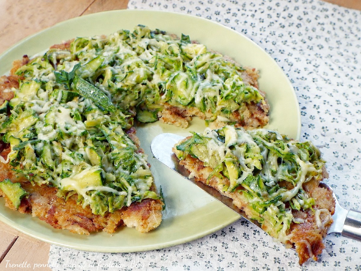 Pizza di Pane in Padella con Zucchine e Formaggio Filante