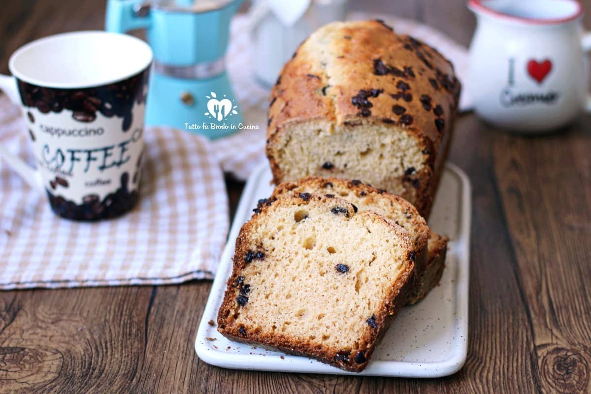 Plumcake alla ricotta e gocce di cioccolato