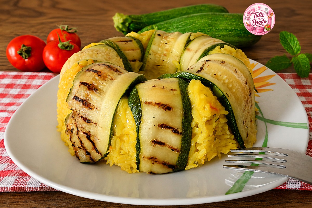 Timballo di Riso con Zucchine e Zafferano