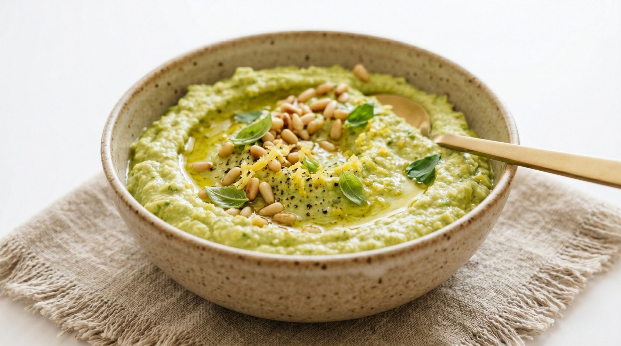 Hummus limone e basilico