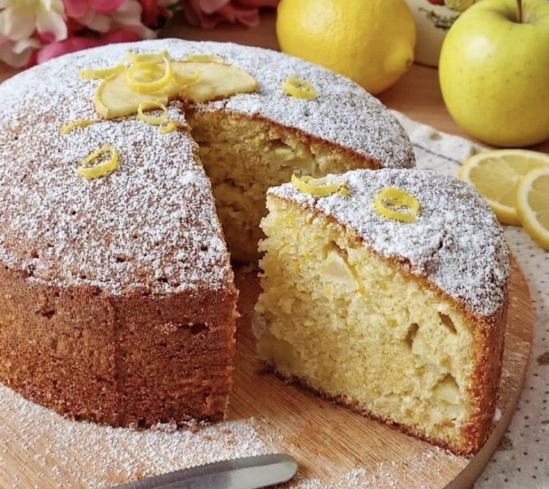 Torta sofficissima mele e limone