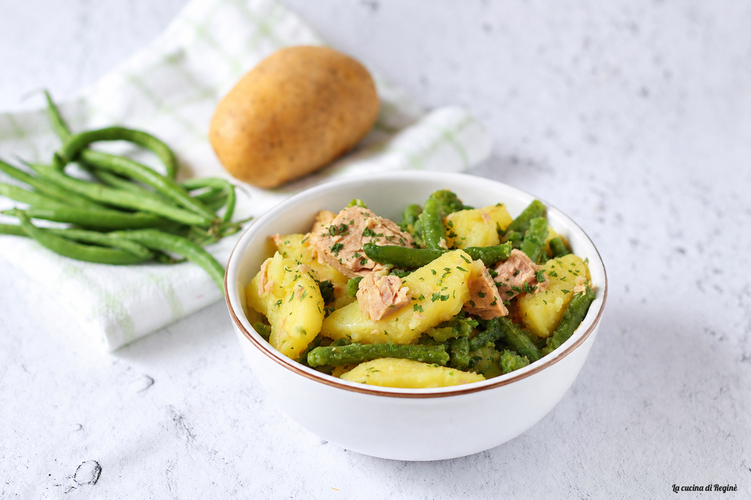 Insalata di Patate, Fagiolini e Tonno