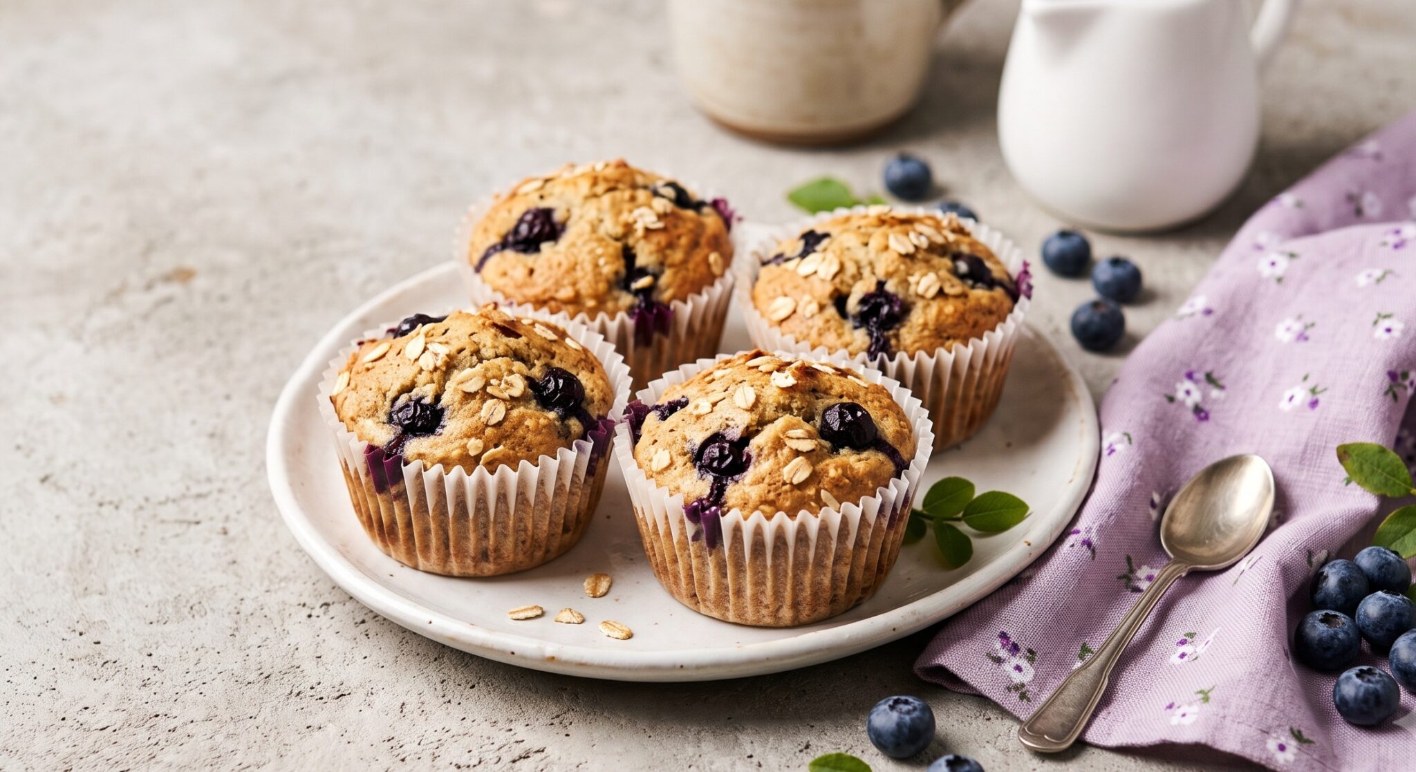 Muffin avena e mirtilli