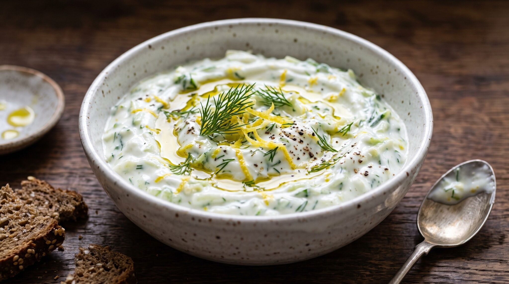 Tzatziki espresso limone e basilico