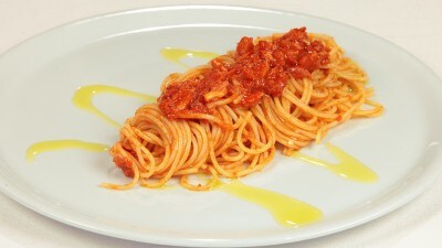 Spaghetti con granchio