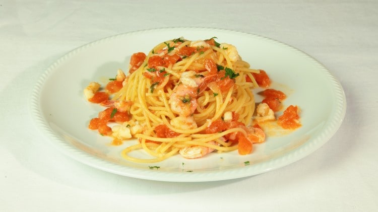 Spaghetti con i gamberi