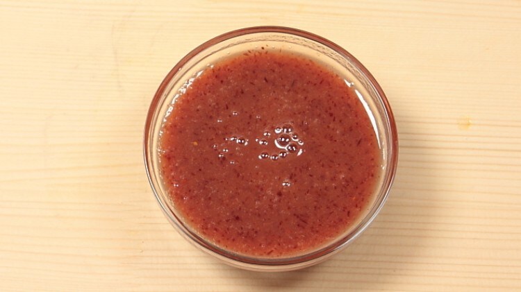 Salsa all'arancia e mirtilli rossi