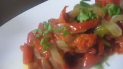 Cipolle stufate con peperoni
