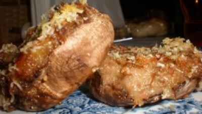 Champignon ripieni di prosciutto