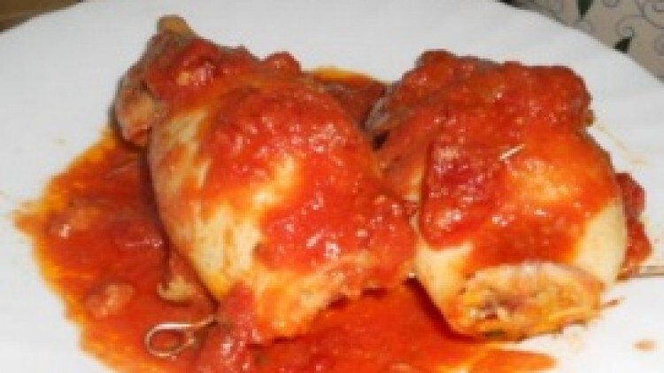 Calamari ripieni al pomodoro