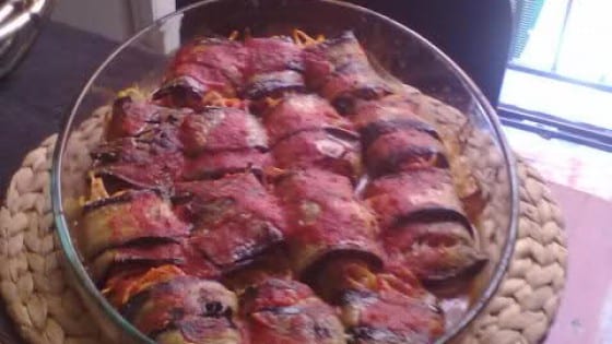 Involtini di melanzane ripieni di spaghetti